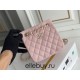 Chanel 22S Small Barrel Bag Pink Champagne Gold Hardware Caviar Leather Hass Factory leather 16x15x9cm