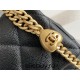 Chanel Classic Flap bag Heart Shaped Black with Gold Hardware Medium Size 20 Caviar Leather Hass Factory leather 20cm