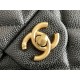 Chanel Classic Flap bag Heart Shaped Black with Gold Hardware Large Size 24 Caviar Leather Hass Factory leather 24cm