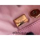 Chanel 23P Vintage Double Pocket Backpack Pink Champagne Gold Hardware Caviar Leather Hass Factory leather 18x17x10cm