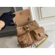 Chanel 23P Vintage Double Pocket Backpack Apricot Champagne Gold Hardware Caviar Leather Hass Factory leather 18x17x10cm