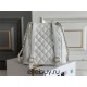 Chanel 23P Vintage Double Pocket Backpack White Champagne Gold Hardware Medium Size Caviar Leather Hass Factory leather 21x20x12cm