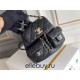 Chanel 23A Double Pocket Vintage Backpack Black Champagne Gold Hardware Small Size Calfskin Leather Hass Factory leather 18x17x10cm