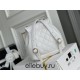 Chanel 22A Duma Backpack White Champagne Gold Hardware Small Size Lambskin Leather Hass Factory leather 18x18x12cm