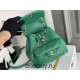 Chanel 22A Duma Backpack Green Champagne Gold Hardware Small Size Lambskin Leather Hass Factory leather 18x18x12cm