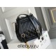 Chanel 2022cc Small Backpack Black Champagne Gold Hardware Calfskin Leather Hass Factory leather 18x18x12cm