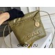 Chanel 23A Chanel 22 Mini Avocado Green Gold Hardware Calfskin Leather Hass Factory leather 19x20x6cm