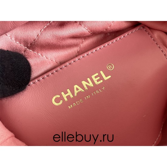 Chanel 23 Chanel 22 Mini Coral Pink Gold Hardware Calfskin Leather Hass Factory leather 19x20x6cm