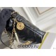 Chanel 23S Chanel 22 Mini Black Pearl Chain Gold Hardware Calfskin Leather Hass Factory leather 19x20x6cm