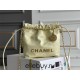 Chanel 23S Chanel 22 Mini Lemon Yellow Gold Hardware Calfskin Leather Hass Factory leather 19x20x6cm