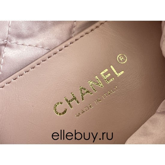 Chanel 23S Chanel 22 Mini Pink Gold Hardware Calfskin Leather Hass Factory leather 19x20x6cm