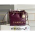 Chanel 23S Chanel 22 Mini Dragon Fruit Pink Gold Hardware Calfskin Leather Hass Factory leather 19x20x6cm