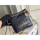 Chanel 23S Chanel 22 Mini Deep Blue Gold Hardware Calfskin Leather Hass Factory leather 19x20x6cm