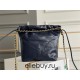 Chanel 23S Chanel 22 Mini Deep Blue Gold Hardware Calfskin Leather Hass Factory leather 19x20x6cm