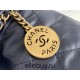 Chanel 23S Chanel 22 Mini Deep Blue Gold Hardware Calfskin Leather Hass Factory leather 19x20x6cm