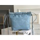 Chanel 23A Chanel 22 Mini Milky Blue Silver Hardware Calfskin Leather Hass Factory leather 19x20x6cm