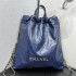 Chanel 22S Chanel 22 Bag Blue Gold Hardware Calfskin Leather Hass Factory leather 51x40x9cm