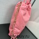 Chanel 22S Chanel 22 Small Double Shoulder Bag Peach Pink Gold Hardware Calfskin Leather Hass Factory leather 51x40x9cm