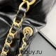 Chanel 22S Chanel 22 Small Double Shoulder Bag Black Gold Hardware Calfskin Leather Hass Factory leather 51x40x9cm