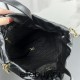 Chanel 22S Chanel 22 Small Double Shoulder Bag Black Gold Hardware Calfskin Leather Hass Factory leather 51x40x9cm