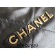 Chanel 22S Chanel 22 Bag Small Size 34 Black Gold Hardware Calfskin Leather Hass Factory leather 29x35x11cm