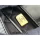 Chanel 22S Chanel 22 Bag Small Size 34 Black Gold Hardware Calfskin Leather Hass Factory leather 29x35x11cm