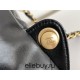 Chanel 22S Chanel 22 Bag Small Size 34 Black Gold Hardware Calfskin Leather Hass Factory leather 29x35x11cm