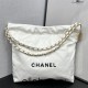 Chanel 22S Chanel 22 Bag Small Size 35 White Black Letters Gold Hardware Calfskin Leather Hass Factory leather 29x35x11cm