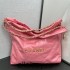 Chanel 22S Chanel 22 Bag Small Size 35 Peach Pink Gold Hardware Calfskin Leather Hass Factory leather 29x35x11cm