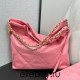 Chanel 22S Chanel 22 Bag Small Size 35 Peach Pink Gold Hardware Calfskin Leather Hass Factory leather 29x35x11cm