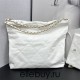 Chanel 22S Chanel 22 Bag Medium Size 39 White Gold Hardware Calfskin Leather Hass Factory leather 39cm