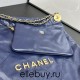 Chanel 22S Chanel 22 Bag Medium Size 39 Blue Gold Hardware Calfskin Leather Hass Factory leather 39cm