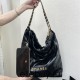 Chanel 22S Chanel 22 Bag Large Size 48 Black Gold Hardware Calfskin Leather Hass Factory leather 48cm