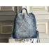 Chanel 23P Chanel 22 Bag Denim Backpack Silver Hardware Silver Hardware Calfskin Leather Hass Factory leather 29x35x11cm