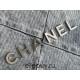 Chanel 23P Chanel 22 Bag Denim Backpack Silver Hardware Silver Hardware Calfskin Leather Hass Factory leather 29x35x11cm