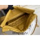 Chanel 23S Chanel 22 Bag Silver Hardware Small Size 37 Mango Yellow Calfskin Leather Hass Factory leather 35x37x7cm