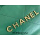 Chanel 22S Chanel 22 Bag Green Small Size 37 Gold Hardware Calfskin Leather Hass Factory leather 35x37x7cm