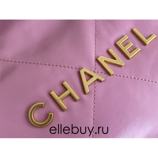 Chanel 22S Chanel 22 Bag Light Purple Small Size 37 Gold Hardware Calfskin Leather Hass Factory leather 35x37x7cm