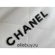 Chanel 22S Chanel 22 Bag White Black Letters Small Size 37 Gold Hardware Calfskin Leather Hass Factory leather 35x37x7cm