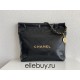 Chanel 22S Chanel 22 Bag Black Small Size 37 Gold Hardware Calfskin Leather Hass Factory leather 35x37x7cm