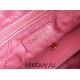 Chanel 22S Chanel 22 Bag Pink Small Size 37 Gold Hardware Calfskin Leather Hass Factory leather 35x37x7cm