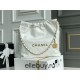 Chanel 22S Chanel 22 Bag White Small Size 37 Gold Hardware Calfskin Leather Hass Factory leather 35x37x7cm