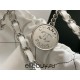 Chanel 22S Chanel 22 Bag White Medium Size 35 Silver Hardware Calfskin Leather Hass Factory leather 35x42x8cm