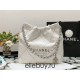 Chanel 22S Chanel 22 Bag White Small Size 30 Silver Hardware Calfskin Leather Hass Factory leather 30x37x8cm