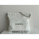 Chanel 22A Chanel 22 Bag White Small Size 37 Silver Hardware Calfskin Leather Hass Factory leather 35x37x7cm