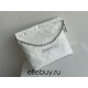 Chanel 22A Chanel 22 Bag White Small Size 37 Silver Hardware Calfskin Leather Hass Factory leather 35x37x7cm