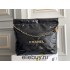 Chanel 22K Chanel 22 Bag Black with Black Lines Small Size 37 Gold Hardware Calfskin Leather Hass Factory leather 35x37x7cm