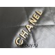 Chanel 23A Chanel 22 Bag Black with Hand Grab Wrinkles Medium Size 42 Gold Hardware Calfskin Leather Hass Factory leather 38x42x8cm