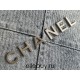 Chanel 23C 22 Bag, small size, denim fabric, silver-tone hardware, 35x37x7cm