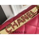 Chanel 23S Trendy CC in medium size 25, peach pink, lambskin, light gold-tone hardware, Hass Factory leather, 17x25x12cm